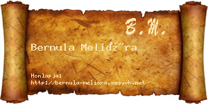 Bernula Melióra névjegykártya